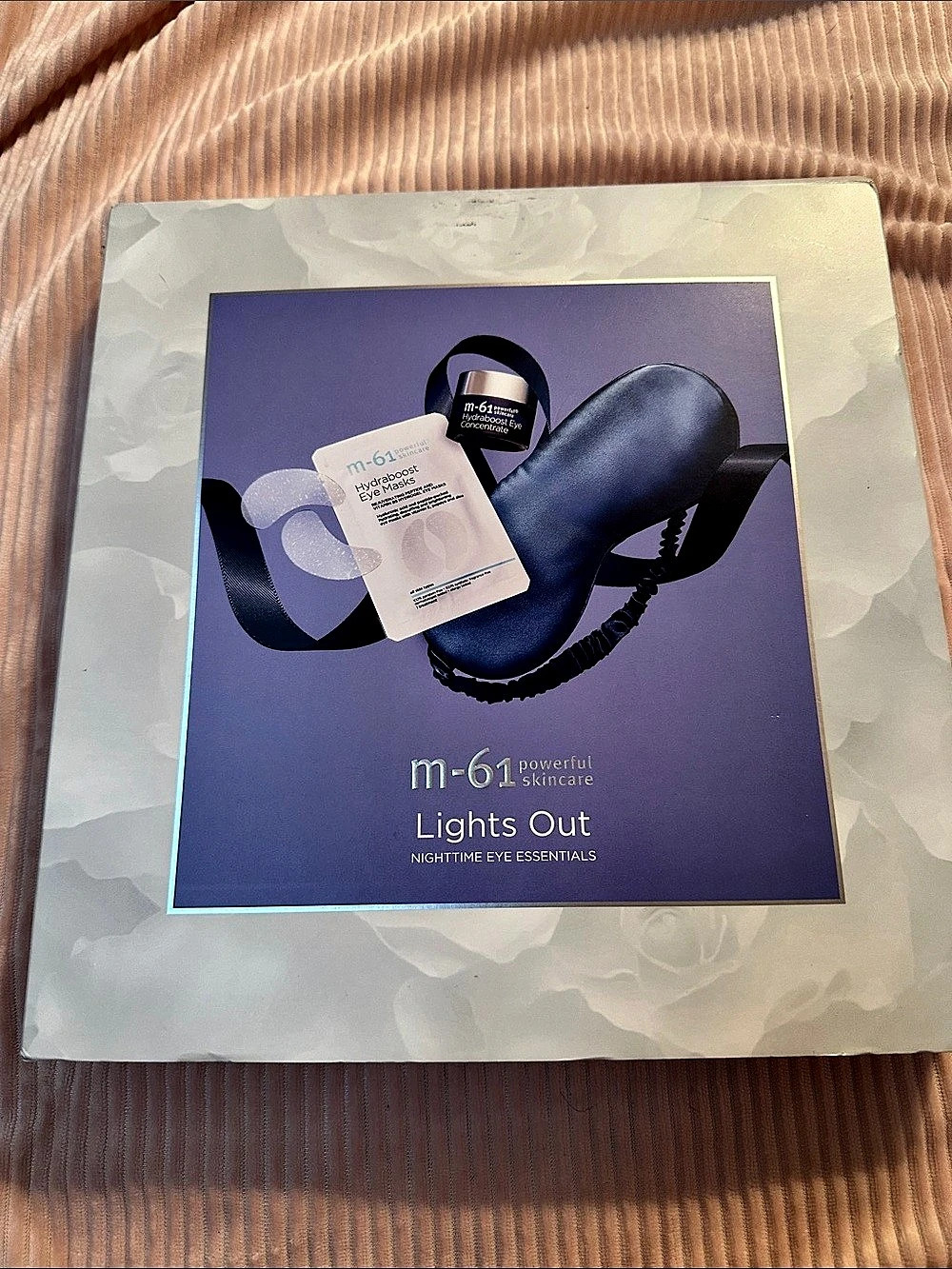 m-61 Lights Out Nighttime Eye Essentials Hydraboost Eye Mask Set NIB